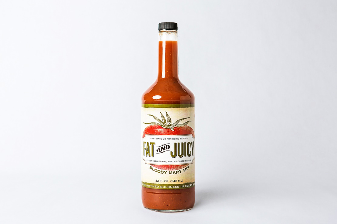 Fat and Juicy Bloody Mary Mix Photograph of Bottle